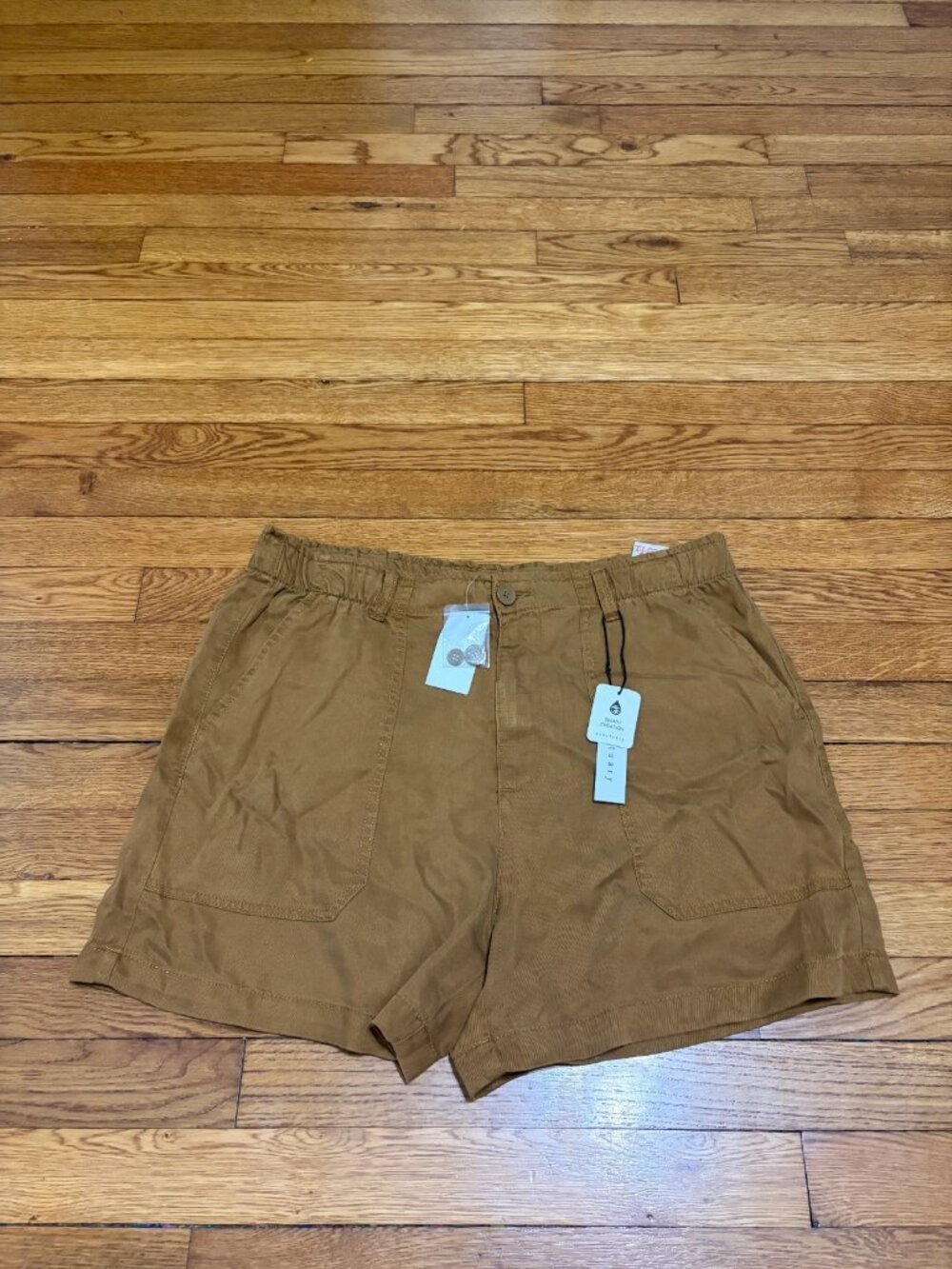 Sanctuary Womens Beach Cruiser Bermuda Shorts Size XL Brown Lyocell NEW NWT